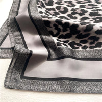 Leopard Print Square Scarf Women’s Silk Style