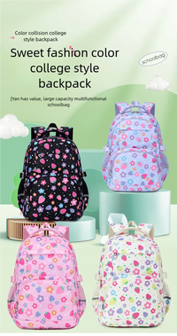 Schoolbags for Primary School Girls, Fashionable Backpacks, Large Capacity Junior High School Students, Versatile Backpacks