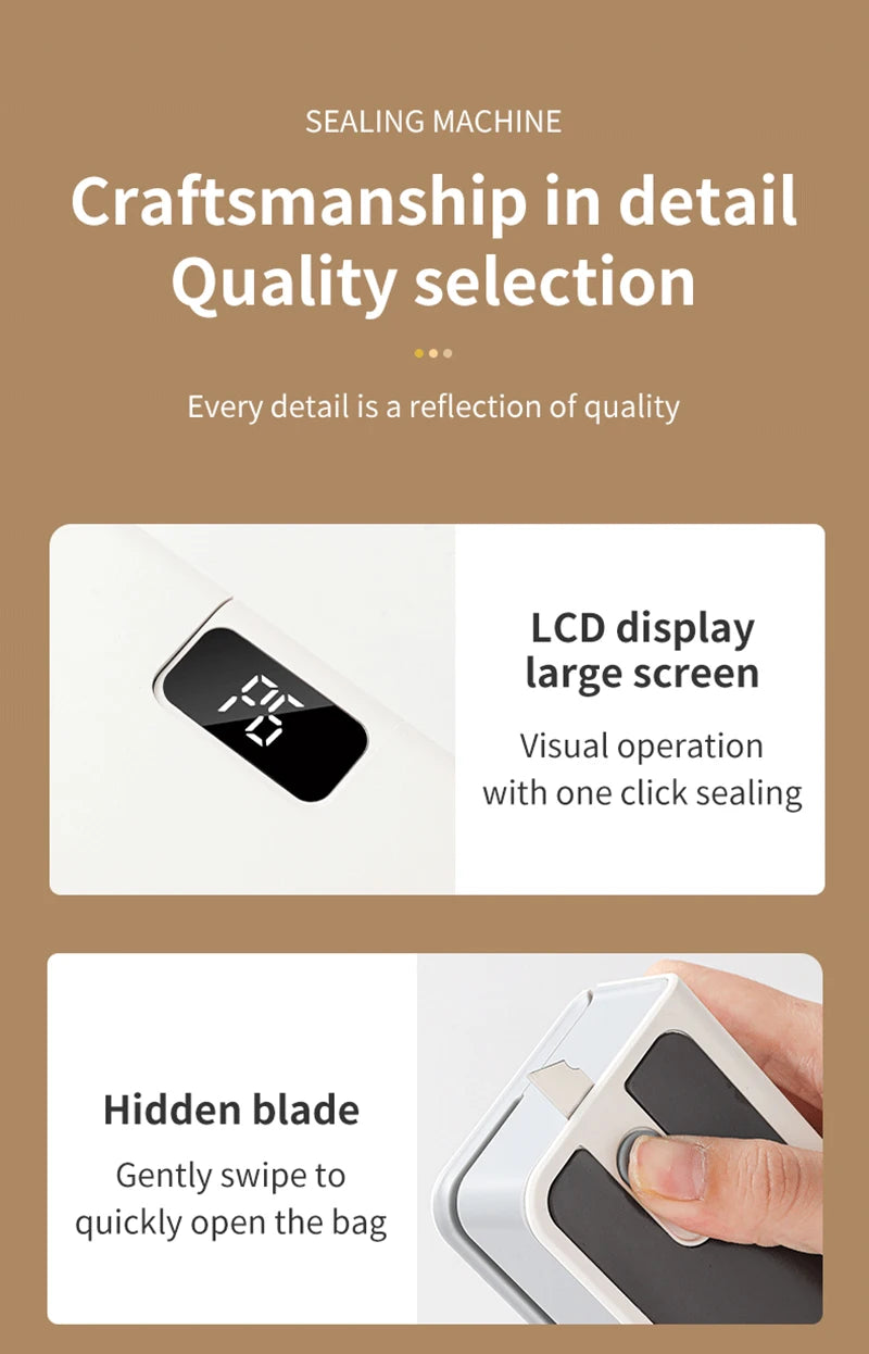 Plastic Bags Sealer Mini Sealing Machine Rechargeable Mini Heat Bag Sealer Food Packaging Sealing Machine Portable Bags Sealer