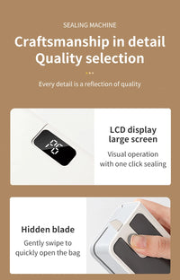 Plastic Bags Sealer Mini Sealing Machine Rechargeable Mini Heat Bag Sealer Food Packaging Sealing Machine Portable Bags Sealer