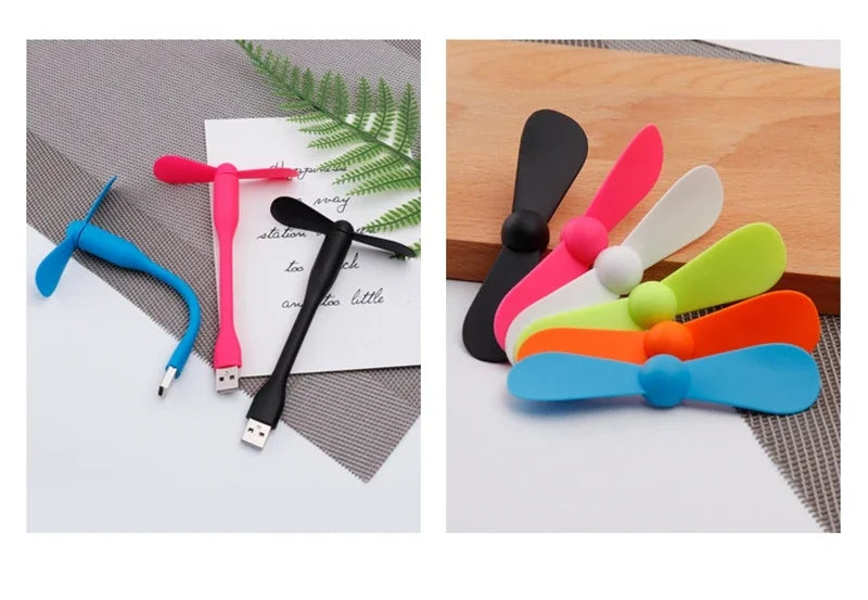 Mini USB Flexible Fan – Portable Cooling Fan for Laptop & Power Bank