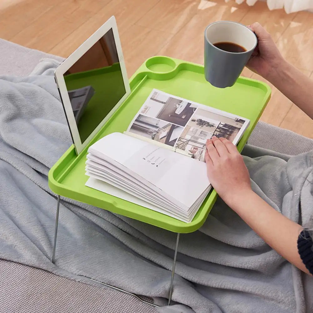 Portable Folding Laptop Bed Table with Cup Holder