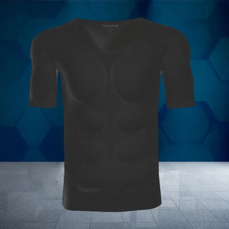 Men’s Fake Muscle Shaper Shirt Cosplay & Fitness Undershirt
