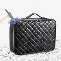 Diamond PU Makeup Case – Large Waterproof Travel Box