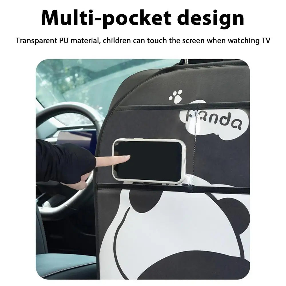 Leather Car Seat Back Protector Kids Kick Mat Cover