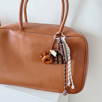 Sausage Dog Bear Keychain Braided Rope Baseball Bread Bead Pendant Mobile Bag Bag Fashion Accessories New Year Gift For Girl Kid