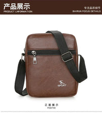 Vintage Messenger Bag Men PU Leather Business Worker Shoulder Bag Brown Black Man Crossbody Bag Male Handbag Gift for Husband