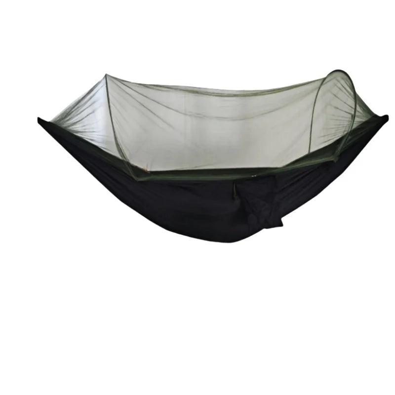 Outdoor camping hammock with mosquito net network foldable portable elastic garden leisure sleep leisure camping equipment