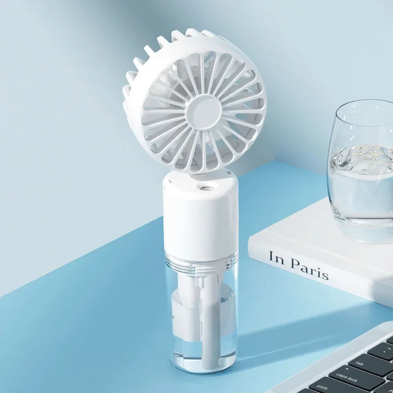 Summer Spray Mist Fan Mini Water Fan F2 Portable Handheld Rechargeable Outdoor Small Fan for Student Dormitory Cooling Tools