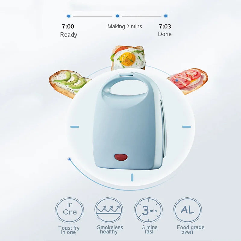Multifunction Sandwich Maker & Breakfast Toaster 800W