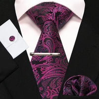 8cm Silk Men’s Tie Set with Pocket Square