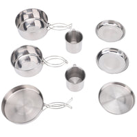 Camping Cookware Set 4–5 Person Stainless Steel Set