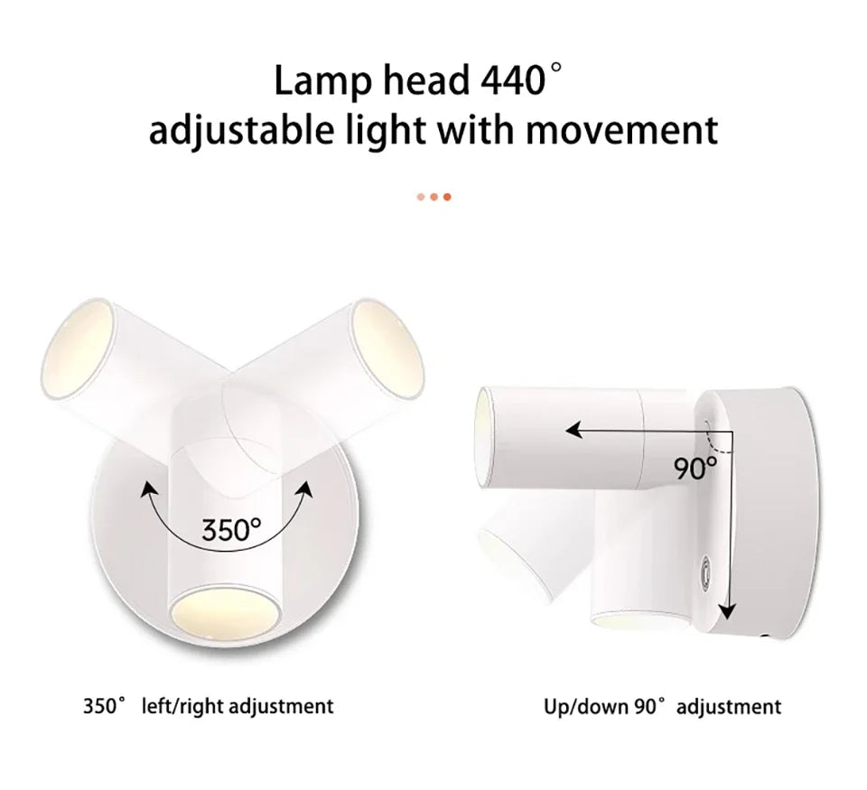 Xiaomi Youpin LED Lamp Household Magnetic Wall Lamp Wireless Rechargeable Movable No Punching Bedroom Bedside Reading Lamp NEW