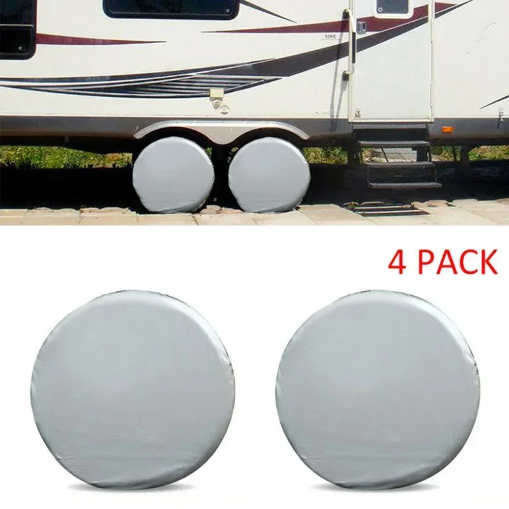 4x Car Tire Covers – Waterproof Spare Wheel Protector