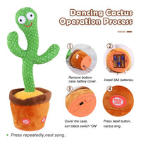 Kids Talking Dancing Cactus Plush Toy with Songs