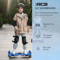 RCB Hoverboard, 6.5 Inch Two Wheel Hoverboard with Bluetooth Speaker with LED Light, Hoverboard Great Gift for Kids and Adults