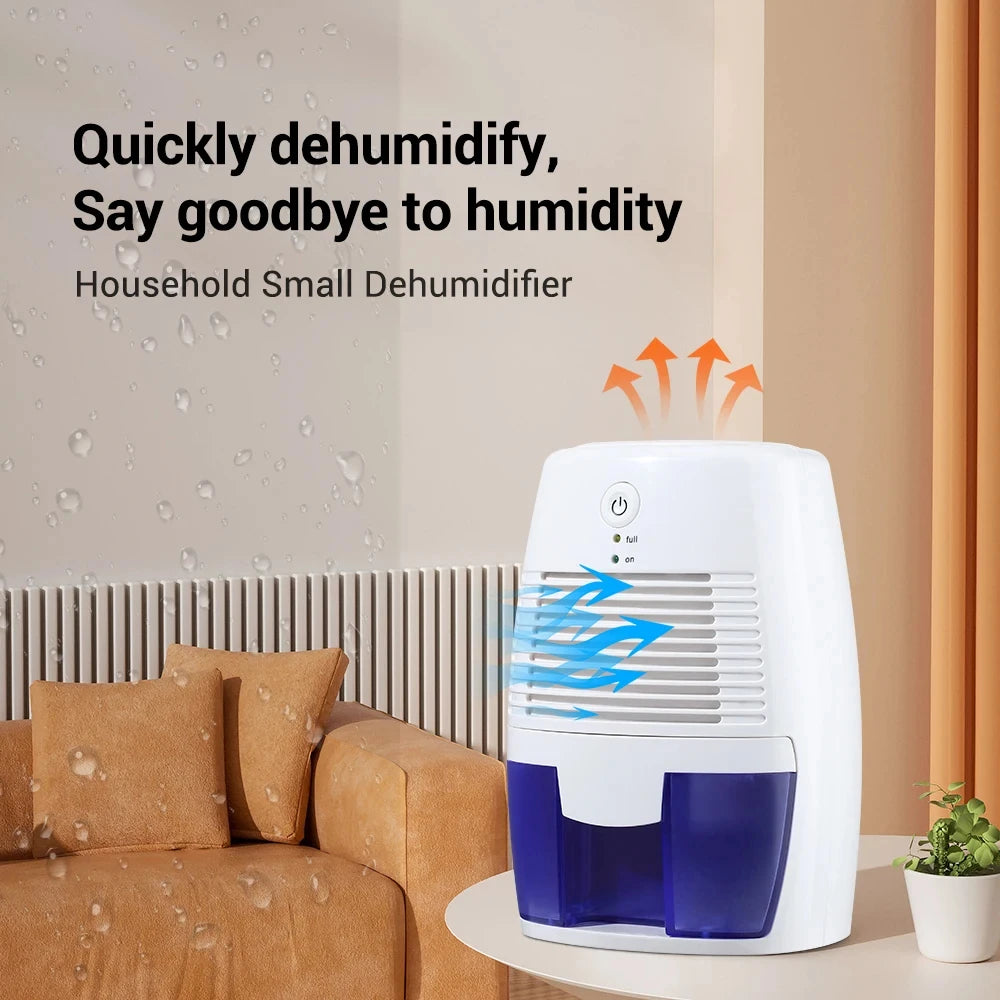 Portable Dehumidifier Air Purifier USB Mute Moisture Absorbers Air Dryer Room Office Kitchen Large Capacity Deodorizer Dryer