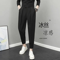 Men High Waist Casual Loose Spring Summer Pants