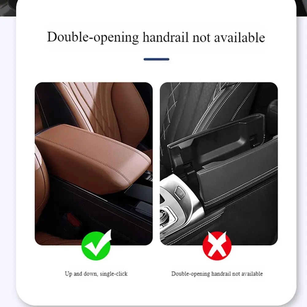 Car Seat Organizer with Cup Holders Storage Console