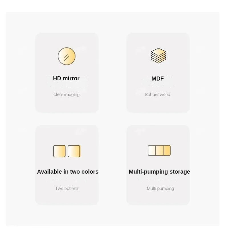 Modern Multi-Functional Dressing Table with Stool