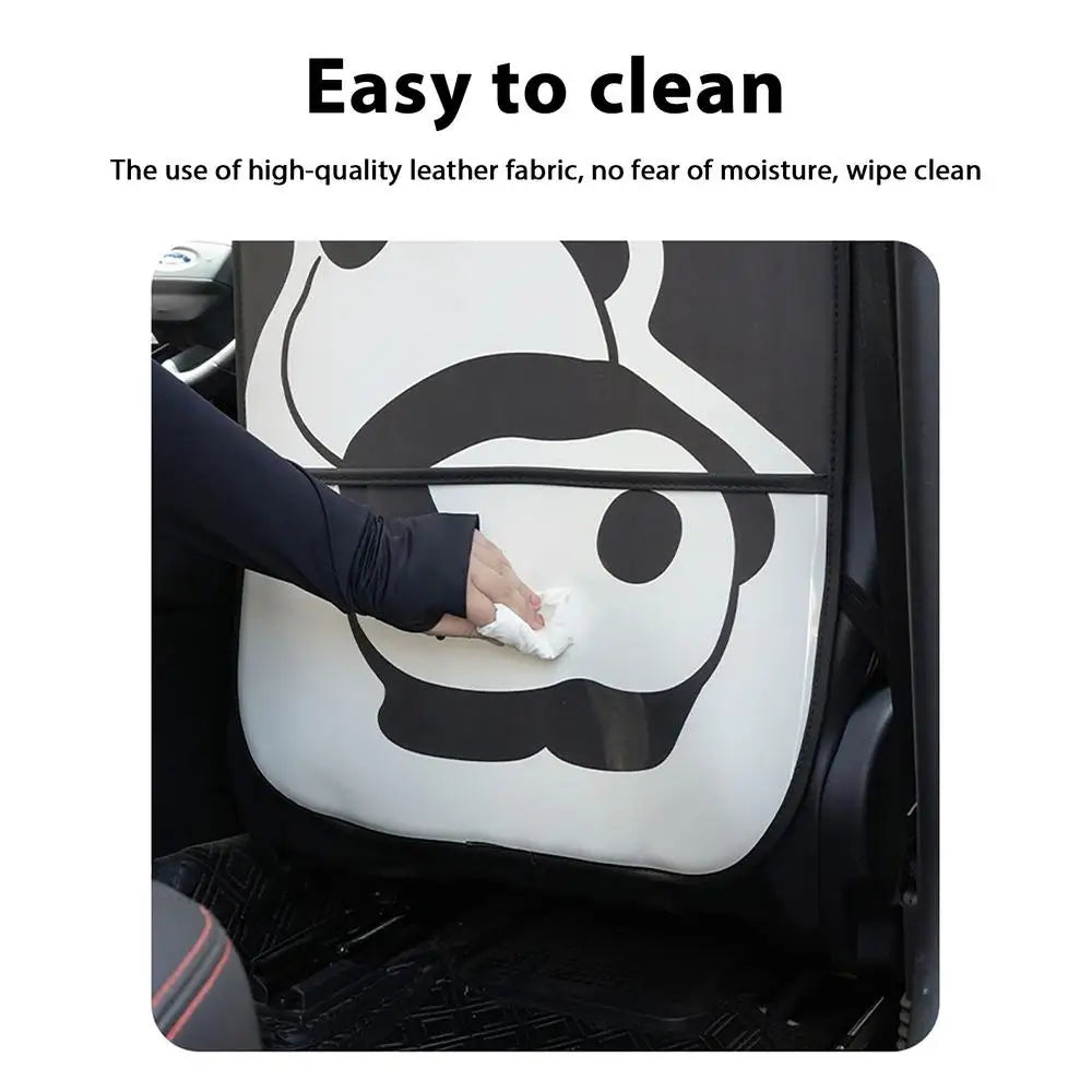 Leather Car Seat Back Protector Kids Kick Mat Cover