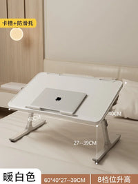 Modern Wooden Office Desk with Keyboard Shelf & Wheels