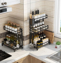2-Layer Stainless Steel Kitchen Storage & Dish Rack