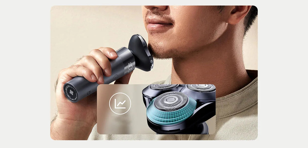XIAOMI MIJIA S302 Electric Shaver Men's Beard Trimmer Machine Shaving Portable Flex Razor IPX7 Washable Dry Wet Machine Shaving