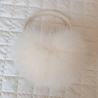 Oversized Real Raccoon Fur Winter Earmuffs for Women