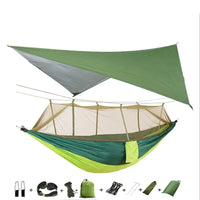 Swallowtail Camping Hammock with Mosquito Net & Rainfly