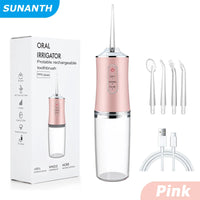 220ML Portable Oral Irrigator – USB Rechargeable Water Flosser