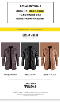Men’s Slim Winter Leather Jacket with Fleece Lining