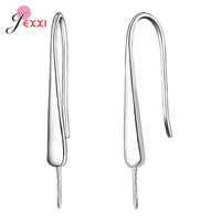Trendy 925 Sterling Silver Earring Hooks For DIY Jewelry Makings Cubic Zirconia Earring Clasps Accessories