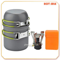 Sale Camping Pots Cookware Set Portable Outdoor Cooking Tableware Forhiking Trekking Picnic Fishing Mountaineering