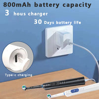 Rechargeable Rotary Electric Toothbrush – 8 Brush Heads