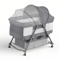 Sejoy 3 in 1 Rocking Crib Baby Bassinet Newborn Beside Sleeper Infant Sleeping Bed Convertible Anti-mosquito Foldable Portable