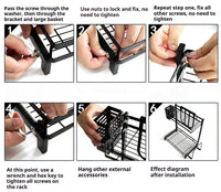 2-Layer Stainless Steel Kitchen Storage & Dish Rack