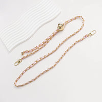 PU Leather Metal Chain Accessories Crossbody Shoulder Portable Wrist Bag Chain Strap Replacement Luggage Accessories Versatile