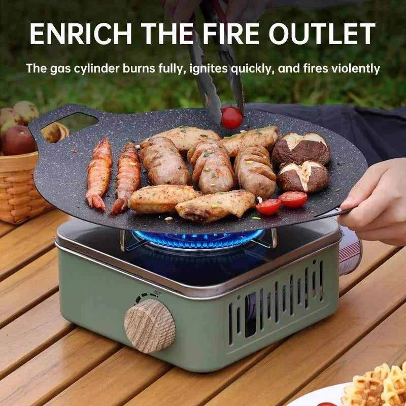 Portable Retro Camping Gas Stove with Ignition Device