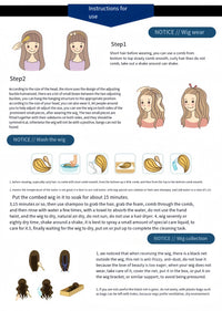 Long Curly Wig with Bangs – Brown Synthetic Fiber Hair