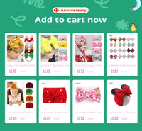 Cute 7" Double Layer Hair Bow Headband for Baby Girls