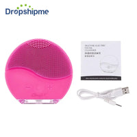 Silicone Face Cleansing Brush Electric Sonic Facial Deep Cleaning Brush Waterproof High-Frequency Vibrating Massager Skin Care