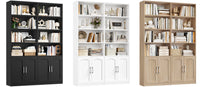 Getone Bookshelf Wardrobe with 12 Compartments & Doors