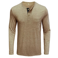 Men’s Casual Long Sleeve Elastic T-Shirt