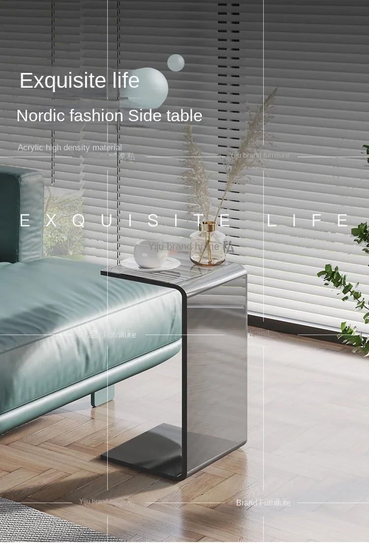 Acrylic Side Table – Modern Transparent Tea Table