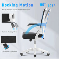 Ergonomic Mesh Office Chair – Lumbar Support & Flip Armrests