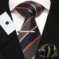 8cm Silk Men’s Tie Set with Pocket Square