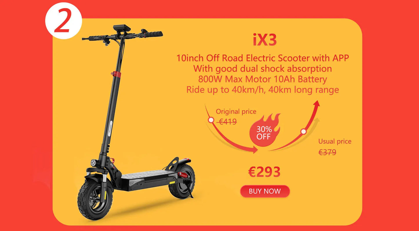 i9 Electric Kick Scooter 350W 30km Range