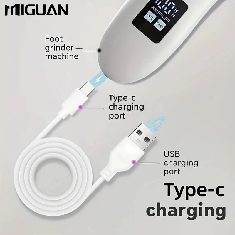 Professional Electric Callus Remover for Feet - Easy to Use, Painless, Fast Removal, Rechargeable, Gentle Exfoliator for Smooth