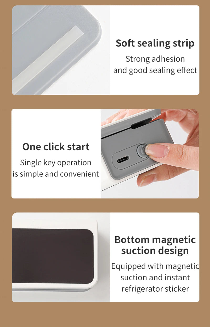 Plastic Bags Sealer Mini Sealing Machine Rechargeable Mini Heat Bag Sealer Food Packaging Sealing Machine Portable Bags Sealer